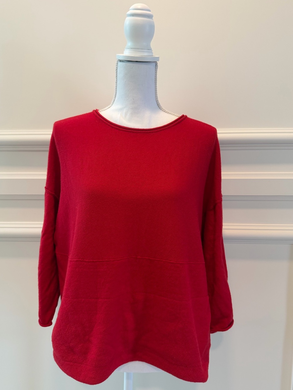 J.Jill PureJill Kimona Red Cotton Cashmere Sweater Size XSP